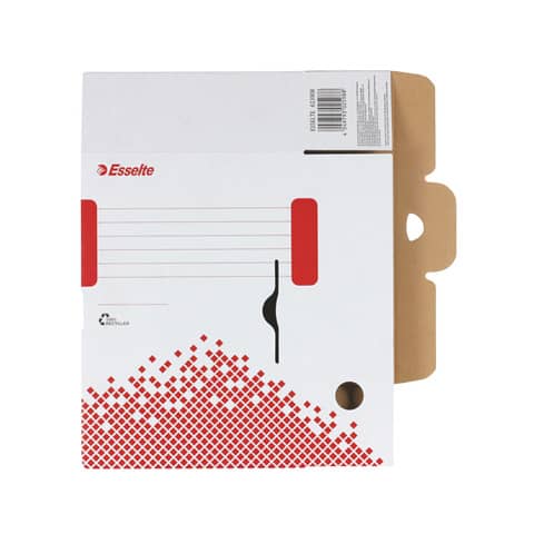 Scatola archivio Esselte SPEEDBOX dorso 10 cm bianco/rosso 10x25x35 cm 623908